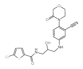 2-Thiophenecarboxamide, 5-chloro-N-[3-[[3-cyano-4-(3-oxo-4-morpholinyl)phenyl]amino]-2-hydroxypropyl] Structure