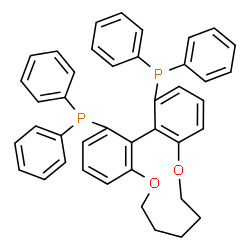 (15aS)-1,15-Bis(diphenylphosphino)-7,8,9,10-tetrahydro-6H-dibenzo[b,d][1,6]dioxacycloundecine结构式