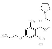 3-pyrrolidin-1-ylpropyl 2,6-dimethyl-4-propoxy-benzoate Structure