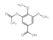 Benzoicacid, 3-(acetyloxy)-4,5-dimethoxy- Structure