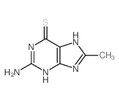 2-amino-8-methyl-5,9-dihydropurine-6-thione结构式