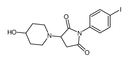 3-(4-hydroxypiperidin-1-yl)-1-(4-iodophenyl)pyrrolidine-2,5-dione Structure