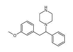 1-[2-(3-methoxyphenyl)-1-phenylethyl]piperazine结构式