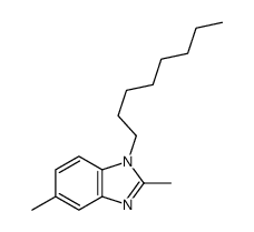 2,5-dimethyl-1-octylbenzimidazole结构式