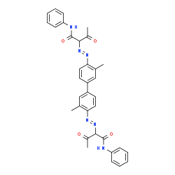 2,2'-[(3,3'-dimethyl[1,1'-biphenyl]-4,4'-diyl)bis(azo)]bis[3-oxo-N-phenylbutyramide] Structure