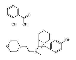 Morphinan-3-ol,17-(2-morpholinoethyl)-,salicylate,(-) Structure