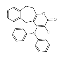 2-chloro-1-(N-phenylanilino)-6,11-dihydro-5H-benzo[1,2]cyclohepta[6,7-b]pyran-3-one Structure