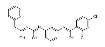 2,4-dichloro-N-[3-[(2-phenylacetyl)carbamothioylamino]phenyl]benzamide Structure