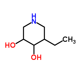 3,4-Piperidinediol, 5-ethyl- (9CI) Structure