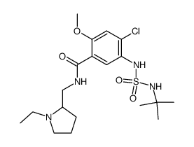 N-(1-ethyl-2-pyrrolidinylmethyl)-2-methoxy-4-chloro-5-t-butylaminosulfonamidobenzamide Structure