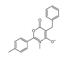 5-benzyl-3-methyl-4,6-dioxo-2-p-tolyl-5,6-dihydro-4H-[1,3]oxazinium betaine结构式