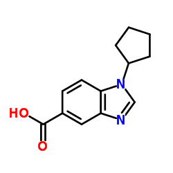 1-Cyclopentyl-1H-benzimidazole-5-carboxylic acid结构式