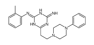 2-N-(2-methylphenyl)-6-[2-(4-phenylpiperazin-1-yl)ethyl]-1,3,5-triazine-2,4-diamine Structure