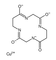 copper,1,4,8,11-tetrazanidacyclotetradecane-2,5,9,12-tetrone结构式