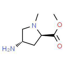 D-Proline, 4-amino-1-methyl-, methyl ester, (4S)- (9CI)结构式