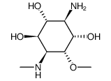 (1R)-3β-Amino-5α-methoxy-6β-methylaminocyclohexane-1β,2α,4α-triol Structure