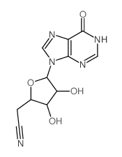 2-[3,4-dihydroxy-5-(6-oxo-3H-purin-9-yl)oxolan-2-yl]acetonitrile picture