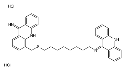 4-[8-(acridin-9-ylamino)octylsulfanylmethyl]acridin-9-amine,dihydrochloride Structure