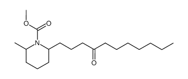 Methyl 2-Methyl-6-(4-oxoundecyl)piperidine-1-carboxylate结构式