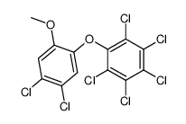 4,5-Dichloro-2-(2,3,4,5,6-pentachlorophenoxy)-anisole结构式