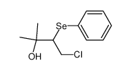 4-chloro-2-methyl-3-(phenylselanyl)butan-2-ol结构式