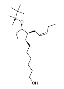 6-[(1S,2S,3R)-3-(tert-Butyl-dimethyl-silanyloxy)-2-((Z)-pent-2-enyl)-cyclopentyl]-hexan-1-ol Structure