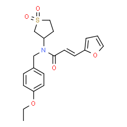 (2E)-N-(1,1-dioxidotetrahydrothiophen-3-yl)-N-(4-ethoxybenzyl)-3-(furan-2-yl)prop-2-enamide结构式