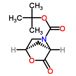 (1R,4R)-TERT-BUTYL 3-OXO-2-OXA-5-AZABICYCLO[2.2.1]HEPTANE-5-CARBOXYLATE Structure