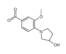 (3R)-1-(2-methoxy-4-nitrophenyl)pyrrolidin-3-ol结构式