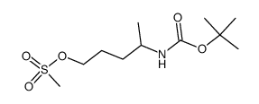 Methanesulfonic acid 4-tert-butoxycarbonylamino-pentyl ester Structure