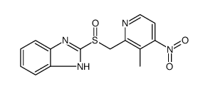 1H-Benzimidazole, 2-[(S)-[(3-Methyl-4-nitro-2-pyridinyl)Methyl]sulfinyl]-结构式