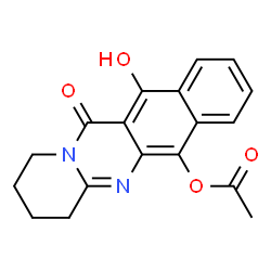 12H-Benzo[g]pyrido[2,1-b]quinazolin-12-one,6-(acetyloxy)-1,2,3,4-tetrahydro-11-hydroxy- Structure