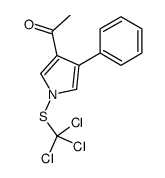 1-[4-phenyl-1-(trichloromethylsulfanyl)pyrrol-3-yl]ethanone结构式