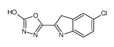 5-(5-chloro-3H-indol-2-yl)-3H-1,3,4-oxadiazol-2-one结构式