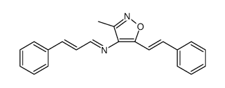 4-Isoxazolamine, 3-methyl-5-(2-phenylethenyl)-N-(3-phenyl-2-propen-1-ylidene) Structure