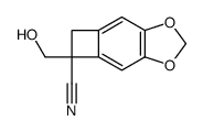 1-Hydroxymethyl-1,2-dihydro-4,6-dioxa-cyclobuta[f]indene-1-carbonitrile Structure