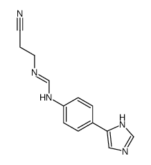 N'-(2-cyanoethyl)-N-[4-(1H-imidazol-5-yl)phenyl]methanimidamide Structure