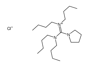 N,N,N',N'-tetrabutyl-1-pyrrolidin-1-ium-1-ylidenemethanediamine,chloride Structure