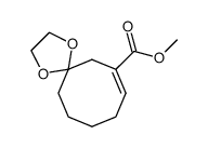 Ethylene ketal of methyl 7-oxo-1-cyclooctenecarboxylate结构式