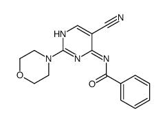 N-(5-cyano-2-morpholin-4-ylpyrimidin-4-yl)benzamide结构式