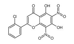 2-(2-chlorophenyl)-5,7-dihydroxy-6,8-dinitrochromen-4-one结构式