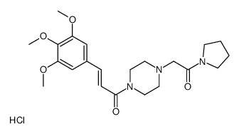 1-[2-oxo-2-(1-pyrrolidinyl)ethyl]-4-[1-oxo-3-(3,4,5-trimethoxyphenyl)allyl]piperazinium chloride结构式