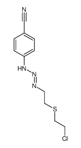 4-[2-[2-(2-chloroethylsulfanyl)ethylimino]hydrazinyl]benzonitrile Structure