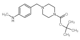 4-(4-甲基氨基-苄基)-哌嗪-1-羧酸叔丁基酯结构式