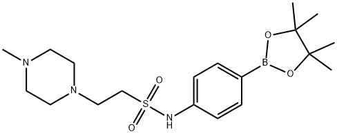 4-甲基-N-[4-(4,4,5,5-四甲基-1,3,3-二氧杂硼杂环戊烷-2-基)苯基]-1-哌嗪乙磺酰胺图片