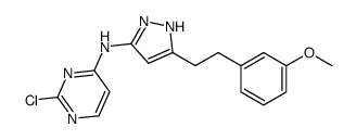 2-chloro-N-[5-[2-(3-methoxyphenyl)ethyl]-1H-pyrazol-3-yl]pyrimidin-4-amine结构式