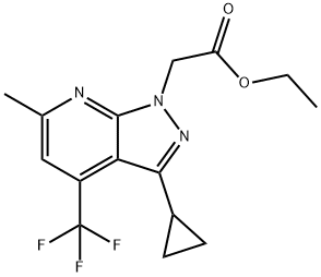 ethyl [3-cyclopropyl-6-methyl-4-(trifluoromethyl)-1H-pyrazolo[3,4-b]pyridin-1-yl]acetate图片