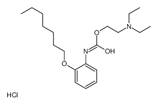 2-diethylaminoethyl N-(2-heptoxyphenyl)carbamate hydrochloride structure