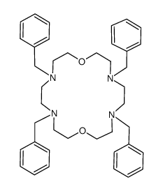 4,7,13,16-tetrabenzyl-1,10-dioxa-4,7,13,16-tetraaza-cyclooctadecane结构式