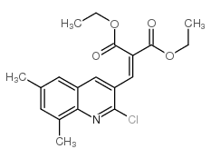 2-CHLORO-6,8-DIMETHYL-3-(2,2-DIETHOXYCARBONYL)VINYLQUINOLINE structure